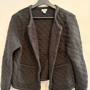J. Crew Black Quilted Cotton Jacket